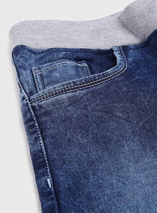 Jeans Slim Fit Denims with Soft Rib Elastic and Drawstrings