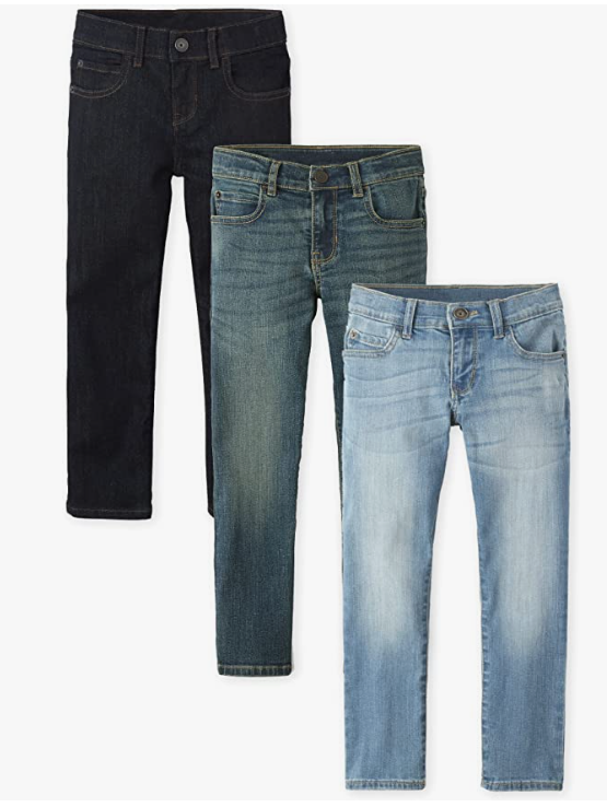Boys Stretch Straight Leg Jeans 3 PACK