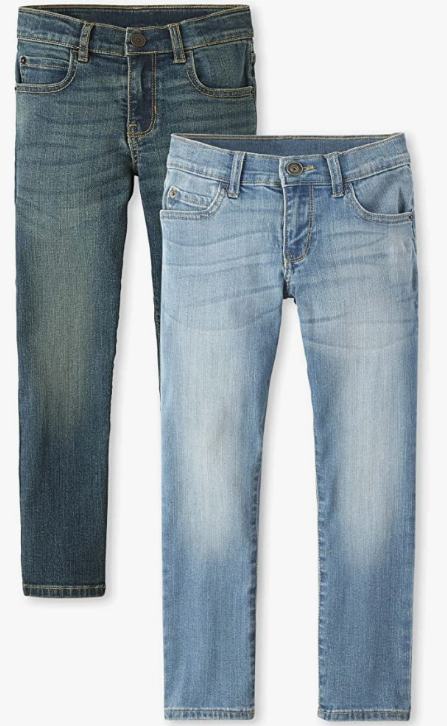 Boys Stretch Straight Leg Jeans 2 PACK