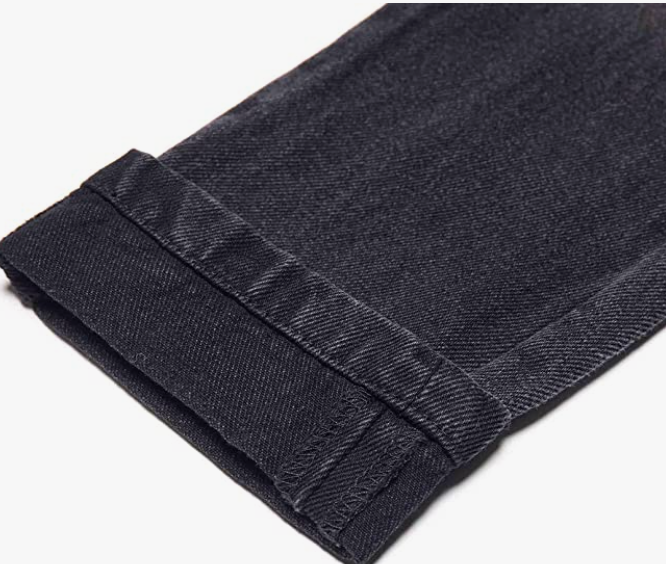 Waist Slim Denim Pants Blue Jeans