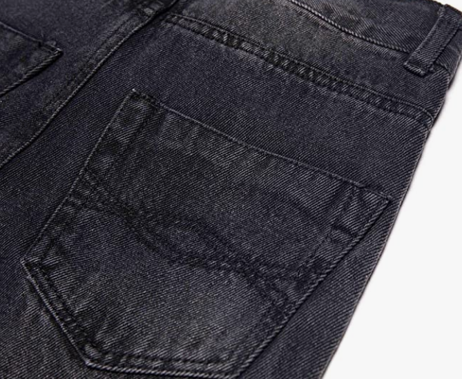 Waist Slim Denim Pants Blue Jeans