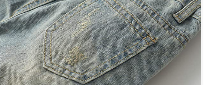 Boy Jean,D Ring Elastic Band Inside Ripped Denim Pants