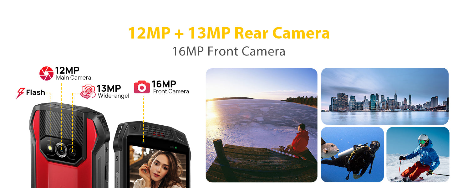 Rugged Smartphone, Ulefone Armor 15 Rugged Phone, 11GB+128GB, Built in TWS Earbuds, 12MP+13MP+16MP, 6600mAh Large Battery, IP68/IP69K Waterproof Phone, OTG, GPS, NFC, Black