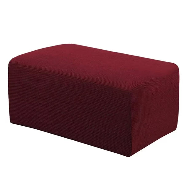 Ottoman Cover Rectangle Footstool Slipcovers Protector Pouf Protection