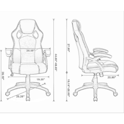 Racing Gaming Chair with Lumbar Support, Swivel High Back Recliner Gamer Desk Chair for Office