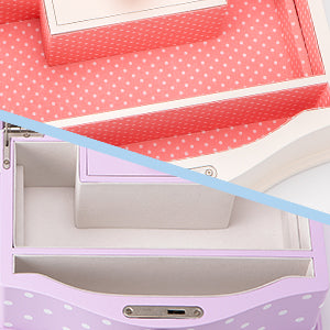 This wind-up musical box features a beautiful ballerina in front of a large mirror that spins to the tune of Swan Lake. Jewelry Organizer and Swan Lake Wind-Up Music Box for Girls and Teens,