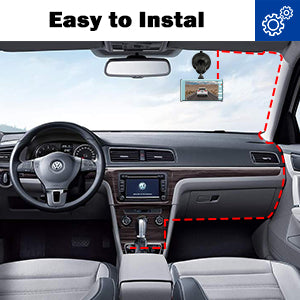 2K FHD Camera,  Cam Front and Rear built-in battery is only used for emergency file backup and saving settings, please keep the driving recorder powered on at all times.