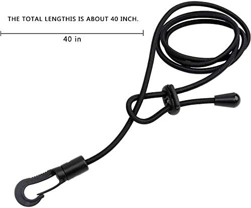 Leash Safety Rod Adjustable Canoe Paddle Fishing Rod with Snap Hook for Kayaking Securing Canoe SUP Board Rowing Surfing