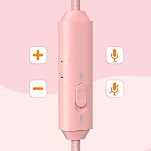 Pink Headphones with Mic, Surround Sound Wired Gamer Headsets