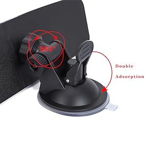 mirror is 9.45'' * 2.36'', which can reduce blind spot and fit for most cars and boats, such as SUV, truchs, pickup, toyota, tesla, jeep Wrangler, ford focus and so on. Car Interior Rear View Mirror with ShatterProof Tempered Glass & 360°