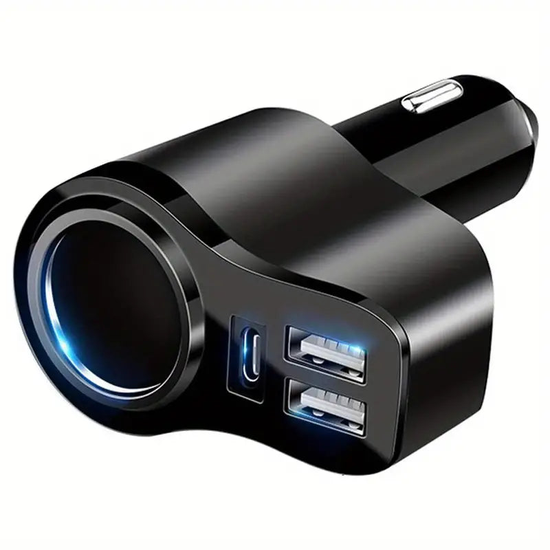Fast Car Charger Adapter,USB Cigarette Lighter Adapter Socket Splitter With 3 USB Ports,