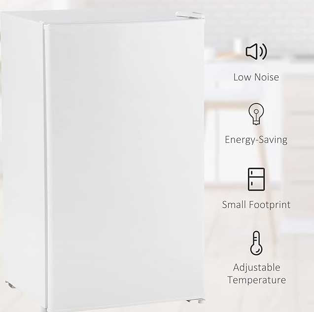lexible Storage: Maintain optimal freshness with a 5-level adjustable thermostat (32℉ to 50℉) that adapts to different foods,