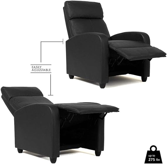 Sturdy & Stable Support  Heavy-Duty steel reinforced backrest and frame offers solid stability as you recline and supports up to 300 pounds.Single Modern Sofa Home Theater Seating for Living Room