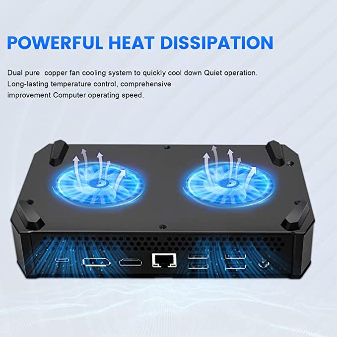 Gaming PC Intel Octa Core I9 11900H Windows 11, Mini Desktop Computer, 64GB DDR4 1TB NVMe SSD Type-C/HDMI/DP 4K HD Output, 7*USB Port