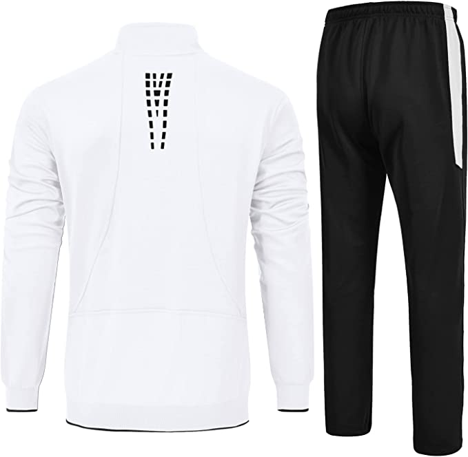 Men's Tracksuit Athletic Full Zip Casual Sports Jogging Gym Sweatsuit