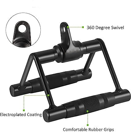 Pull Down Attachment, V-Shaped Press Down Bar, Tricep Rope, Exercise & Double D Handle Pulldown Equipment