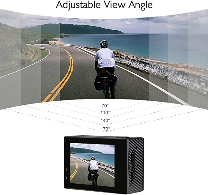 AKASO Brave 4 4K 20MP WiFi Action Camera Ultra HD with EIS 30m Underwater Waterproof Camera Remote Sports Camcorder with 2 Rechargeable 1050mAh Batteries and Helmet Accessories Kit