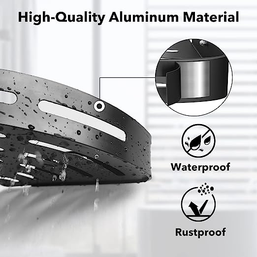 shower caddies come with 4pcs powerful NANO Self-Adhesives, which requies no drilling and super easy to install