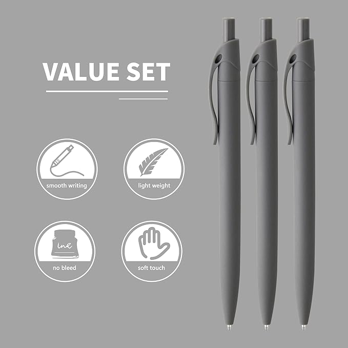 black ink make wiriting easy.It's also no bleed in onion paper. Black Click Pens, Wholesale Retractable Ballpoint Pens, Pens Medium Point, Smooth Ink Pens