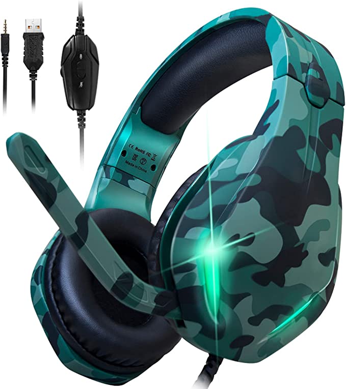Gaming Headset for Xbox One PS4 PS5 PC Noise Cancelling Over Ear Gaming Headphones