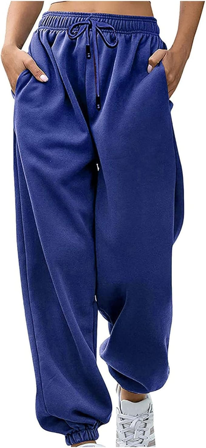 embrace the trendy and casual vibe of these high waisted lounge pants for women, follow trendy and casual style, Girls High Waisted Yoga Workout Joggers with Pockets
