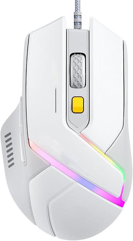 gaming mouse significantly boosts gaming performance by 77% through advanced high-precision image recognition algorithm technology, ensuring every move is responsive and accurate,  PG1 Wired Gaming Mouse 12800 DPI High-Precision, 6 Programmable Buttons