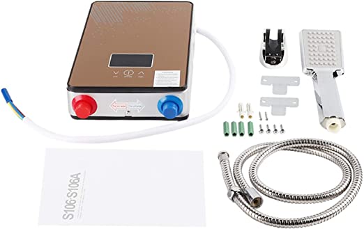 Tankless Water Heater Electric 220V 6500W,Electric Instant Hot Water Heater Digital Display for Home Bathroom