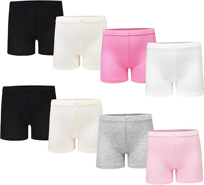 Girl's underwear shorts are suitable for safety shorts under skirts, sports, cycling, dancing, and other occasions. It is the perfect combination of dresses, short skirts, shorts, Safety Black White Pink Girls Summer Skirts Shorts
