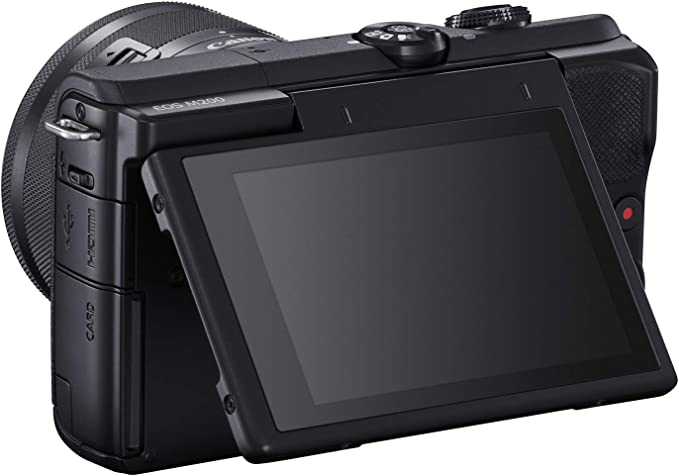 Canon EOS M200 Compact Mirrorless Digital Vlogging Camera with EF-M 15-45mm lens, Vertical 4K Video Support, 3.0-inch Touch Panel LCD, Built-in Wi-Fi, and Bluetooth Technology, Black