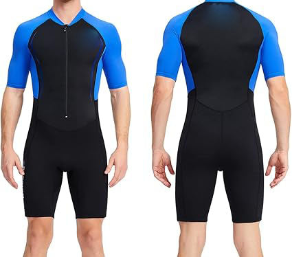 one piece dive wetsuit, patchwork with floral prints underarm and solid main body warm neoprene,1.5mm Neoprene Main Body Shorty Wetsuit  UNISEX