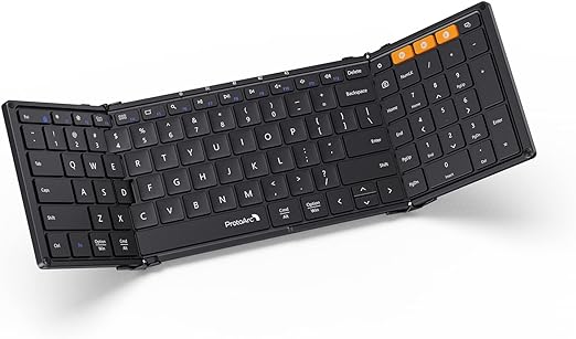 Wireless Portable Keyboard with Numeric Keypad, Full-Size Travel Keyboard for Windows iOS Android Tablet PC Smartphone,