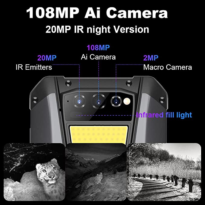 Unihertz Tank 4G Rugged Smartphone Unlocked with 22000mAh Largest Battery, 66W Fast Charging, 6.81