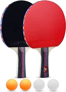 】The rackets are made up of 7-ply blades with 7 mm thickness,crafted with durable rubber with premier thickness and balance for improved ball speed, control, Premium Rackets with Advanced Speed,