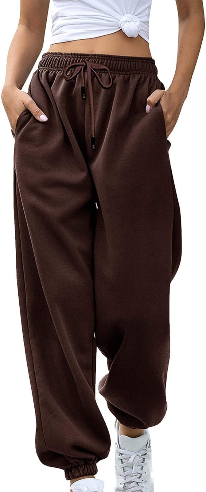 sweatpants,pants teens,women's fashion,hot pink sweatpants,pants for women trendy,fall pants for women 2024,pants for women,all in motion activewear, Waisted Yoga Workout Joggers with Pockets