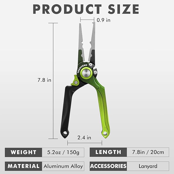 vanadium blades which offers superior protection against corrosion wear and tough environments , Fishing Tool, Multi-Function Fishing Gear with Mo-V Cutter