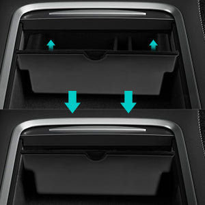 Accessories- Armrest Storage Tray and Hidden Storage Box, Cup Holder, Webcam Cover Tesla Center 7 Pcs