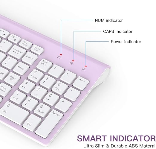 you can go for months without the hassle of changing the batteries (AA batteries are not included), Full Size Wireless Keyboard and Mouse Set 2.4G Ultra-Thin Sleek Design for Windows, Computer, Desktop, PC, Notebook