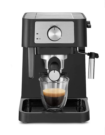 Includes portafilter and two filters: An ergonomically desGined portafilter has two filters, for single or double espresso 15 Bar Pump Pressure + Manual Milk Frother Steam Wand, ESPRESO