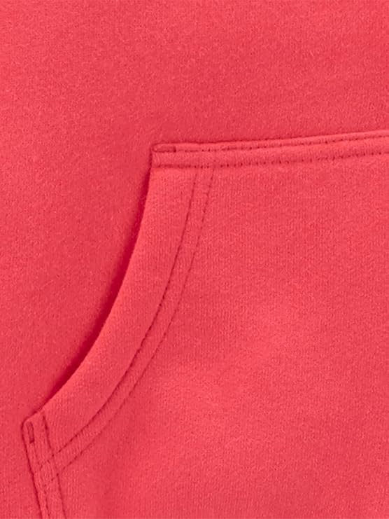 kangaroo pockets, elastic cuffs and hem, medium thickness and weight, basic and casual hooded sweatshirt, Girls 2-Pack Fleece Full Zip Hoodies Hooded Sweatshirt