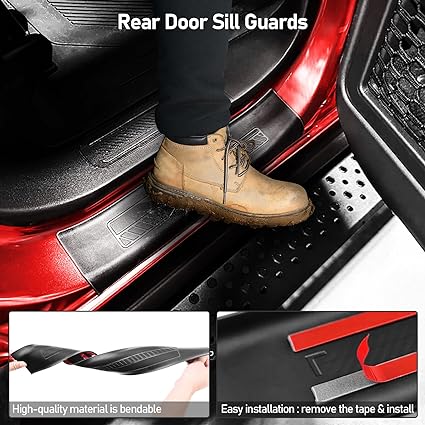 Door Sill Protector Replacement Compatible with Bronco 4 Door Interior Accessory