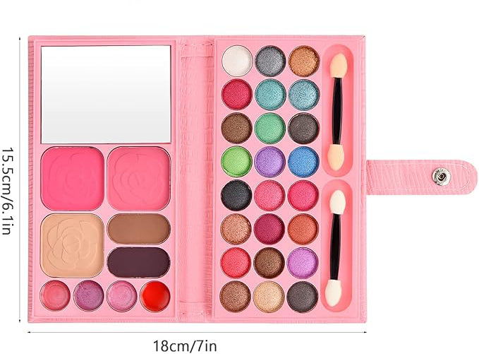 This palette offers a complete assortment of colors for your selection, you can choose suitable colour to fit your complexion,33 Colors Makeup Palette Set for Kids, All in One Makeup Kit for Girls with Eyeshadows, Lipstick, Blush AND MORE