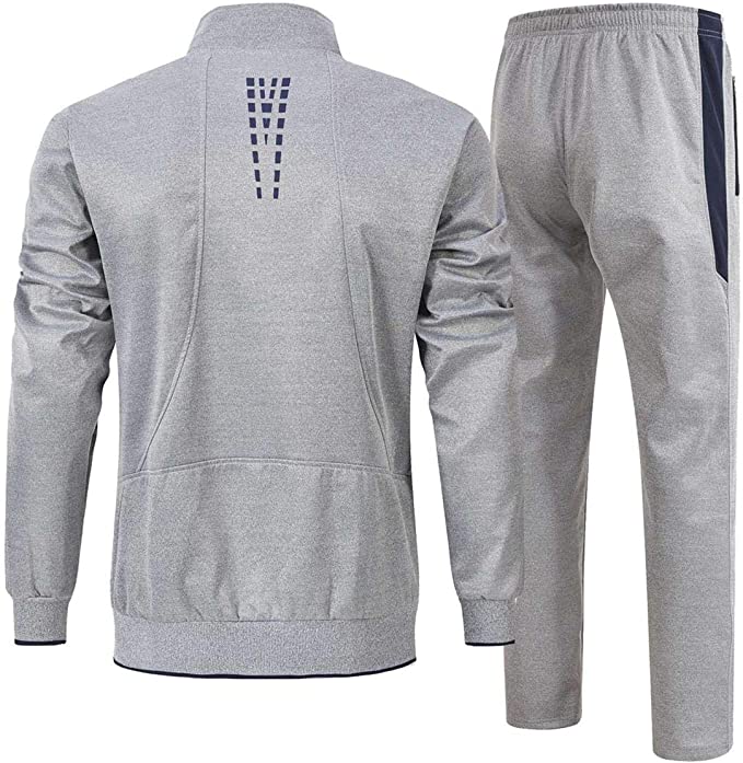 Rdruko Men's Tracksuit Athletic Full Zip Casual Sports Jogging Gym Sweatsuit