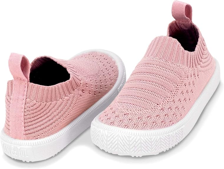 Made with breathable knit uppers, feet will stay ventilated and comfortable in these shoes. Air-cushioned EVA insoles offer extra breathability from underneath with shock absorbent comfort. Knit Shoes | Washable All-Season Sneakers