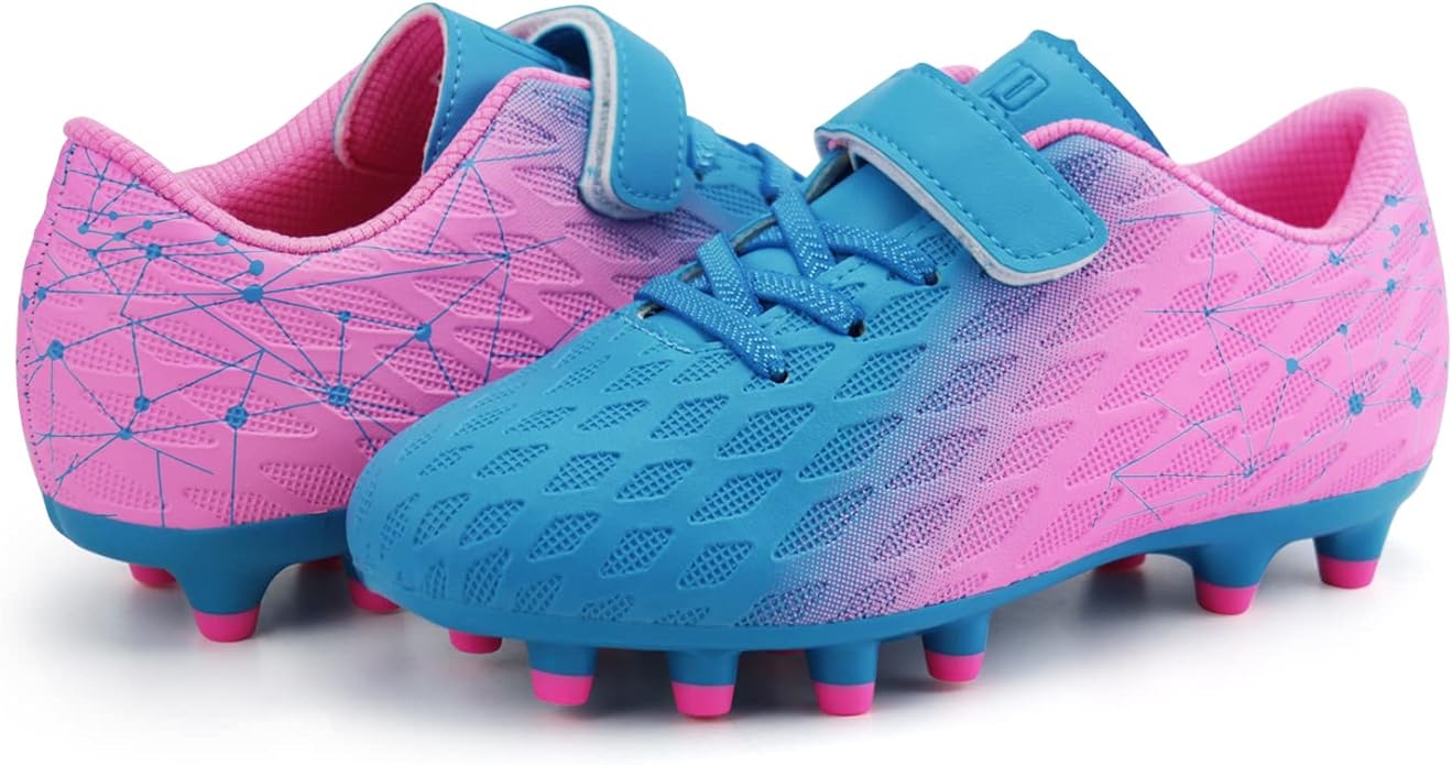 Suitable for playing on outdoor solid ground or lawn, so that kids can run freely, Soccer Cleats Boys Girls Outdoor Football Shoes