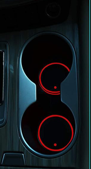 Coasters have a light sensor inside.Universal Non-Slip Cup Holders Embedded in Ornaments Coaster, 2.75, 7 Colors Changing USB Charging Car7 Colors Changing USB Charging Car