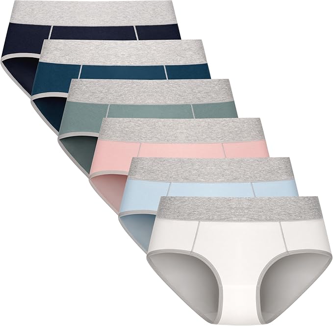 teen girls cotton underwear, made of 95% premium cotton and 5% spandex, which combine softness and breathability,