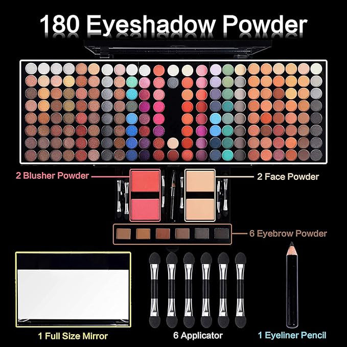 highly pigmented, blends effortlessly and ers true color pay, ensure that your makeup looks stay vibrant and fresh throughout the day or night. 100 Colors Professional Makeup Kit for Women Full Kit, Pallet,All In One Gift Set girls