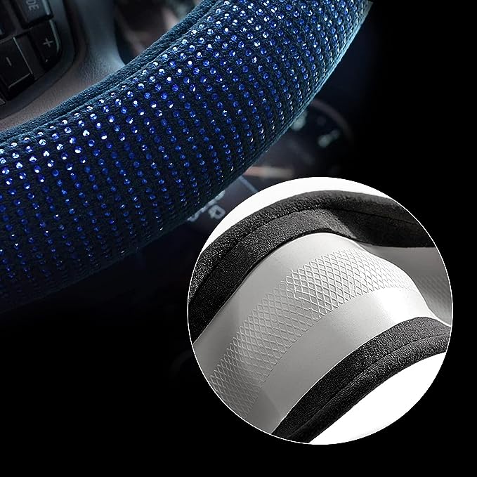 Car SUV Wheel Protector Universal Fit 15 Inch,Cover made of durable microfiber leather with soft velvet, consisted hundreds of shiny rhinestones. Super Sparkly, Better Spotlight,
