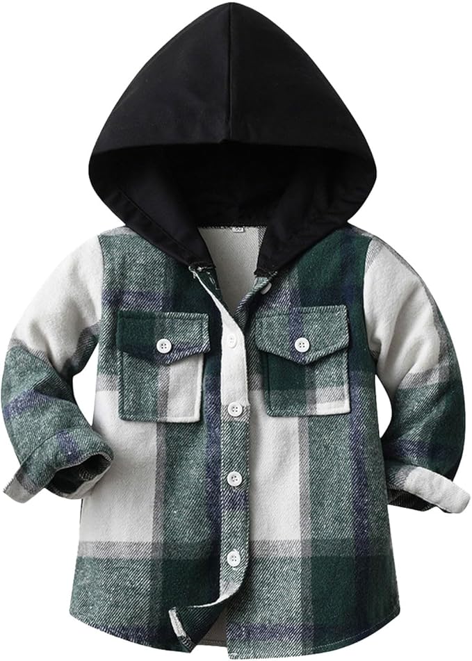 This soft shirt coat for baby toddler kids boys and girls Lined with warm & cozy Sherpa,even in the sleeves, to keep them toasty warm on the coolest of days.