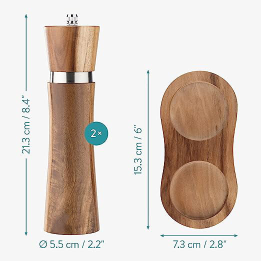 Salt and Pepper Grinder Pepper Mill Grinder Pepper Grinders Salt Mill Set of 2